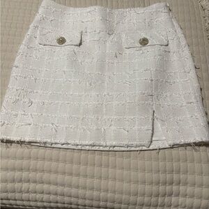 Endless Rose Textured Cream Mini Skirt